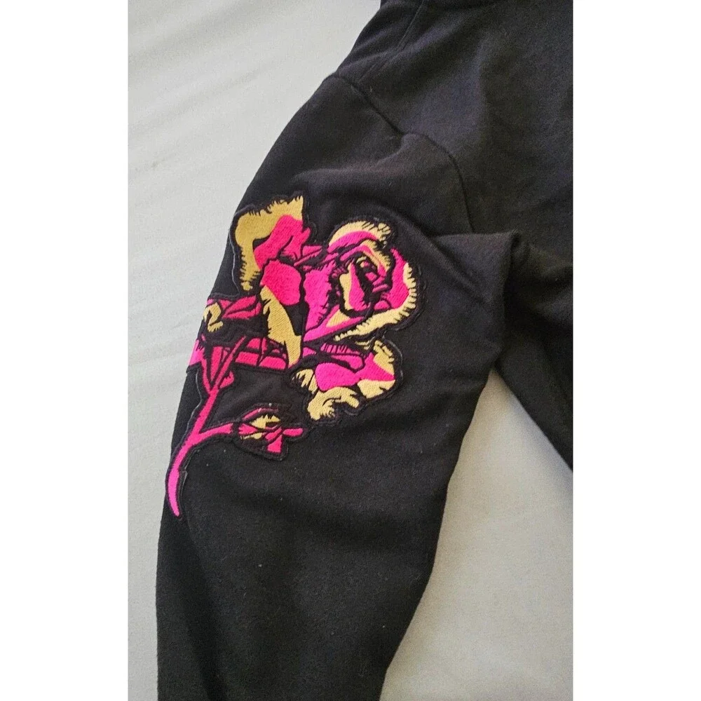 Bucket Squad Graphic Hoodie Embroidered Black Size S/M